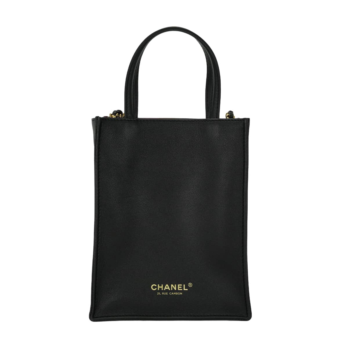 [Pre-loved] 2026 Metiers d'Art Collection CHANEL Shoulder bag Shopping bag COCO Mark Mini Noir (Black)/Bordeaux Calfskin Gold HW AP5398[LIKE NEW][Authentic]