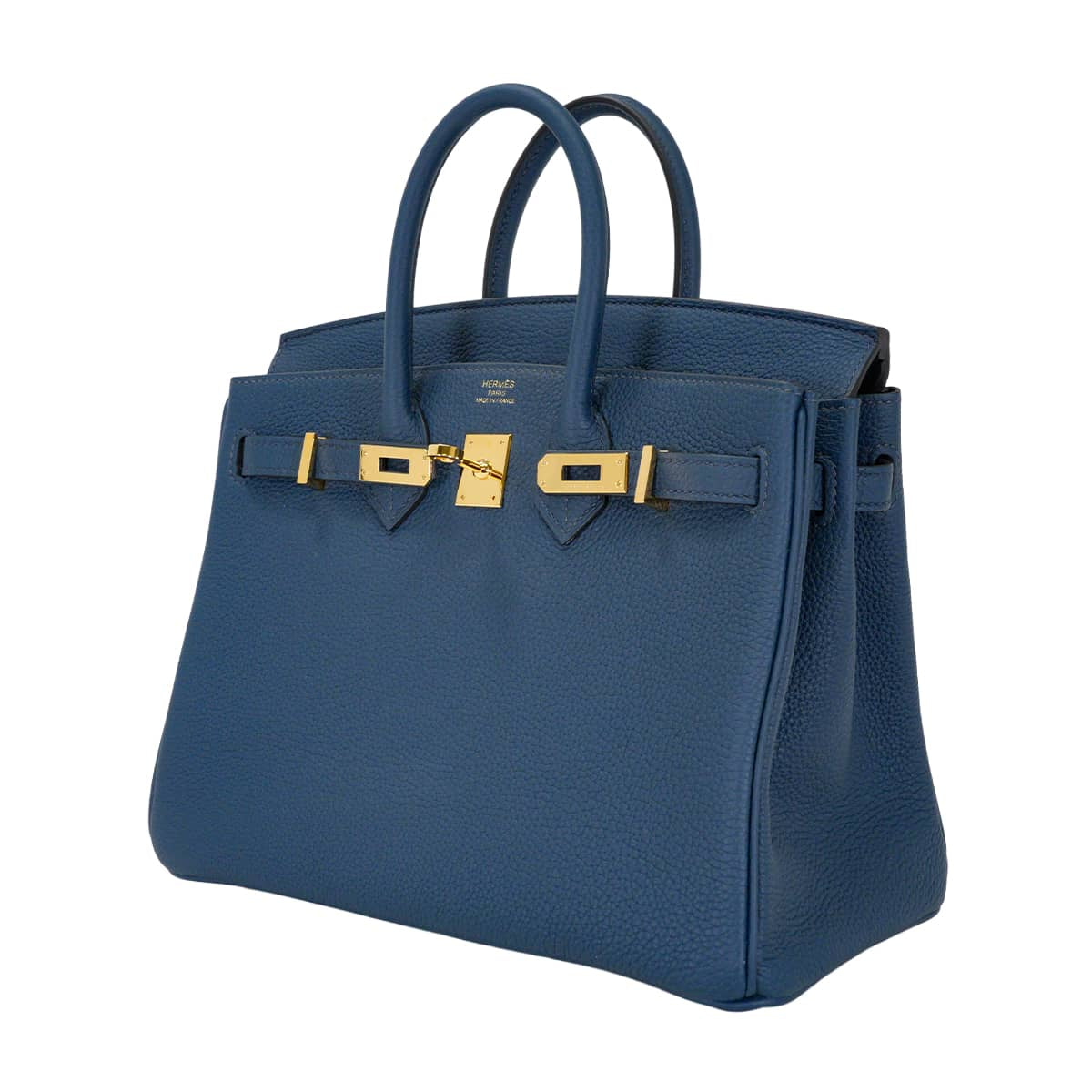 [Pre-loved] HERMES Handbag Birkin25 Bleu de Prusse Veau Togo Gold HW Stamp B[LIKE NEW][Authentic]
