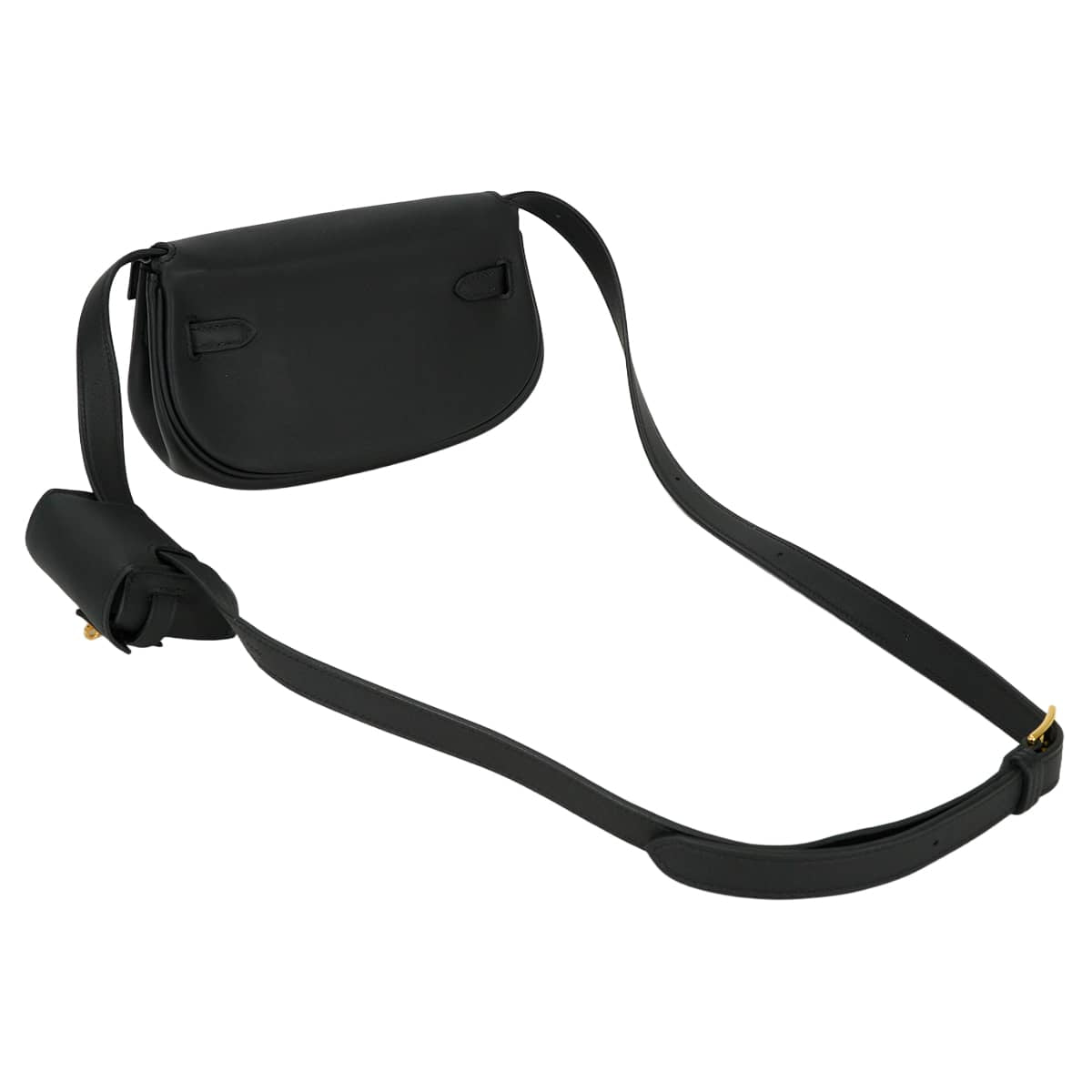HERMES Shoulder bag Kelly Moove Noir (Black) Veau Swift Gold HW Stamp B[EXCELLENT][Authentic]