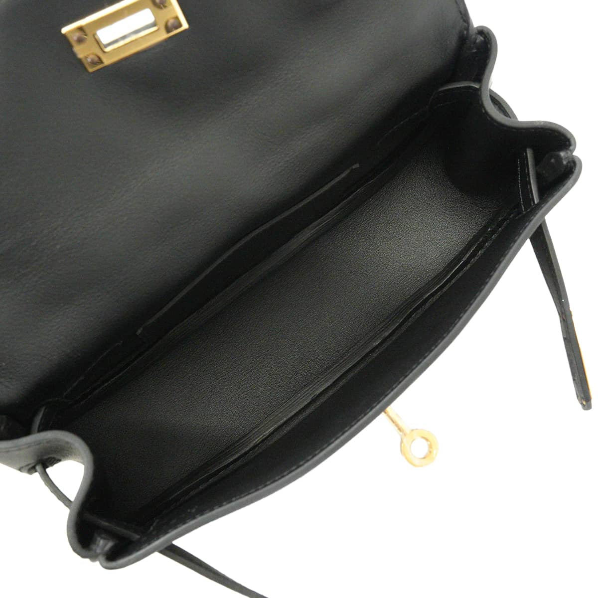 HERMES Shoulder bag Kelly Moove Noir (Black) Veau Swift Gold HW Stamp B[EXCELLENT][Authentic]
