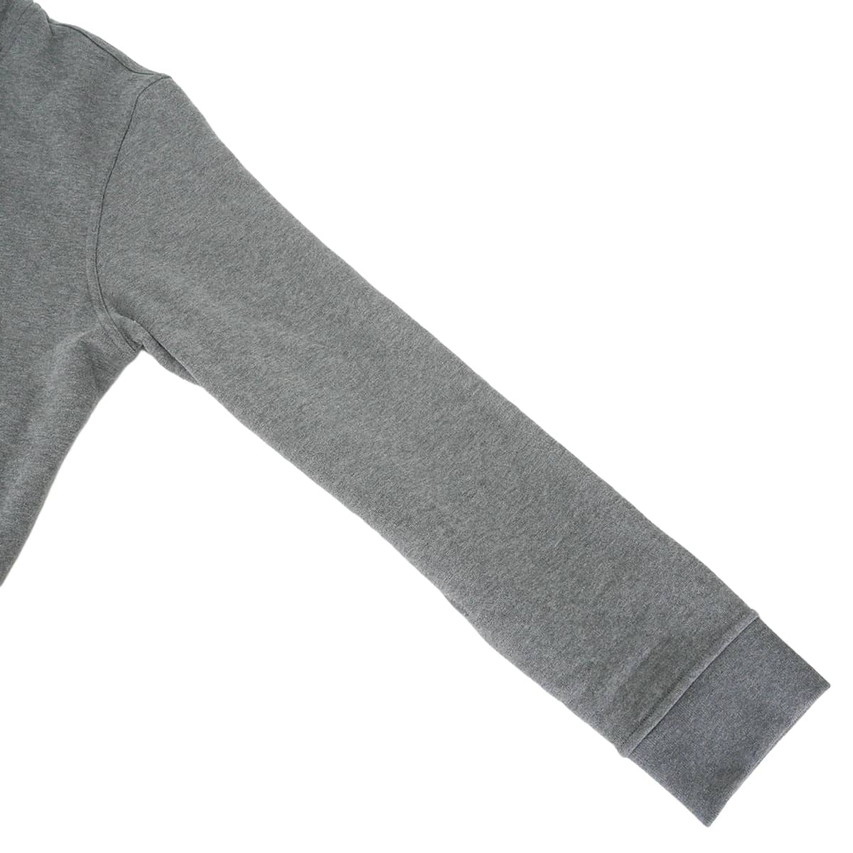 HERMES Hooded sweatshirt Men's Zip-up Ex-Libris with back print Grey/Noir (Black)/Blanc (White) Cotton/Silk/Polyester #L Silver HW H657750HB76SM[EXCELLENT][Authentic]