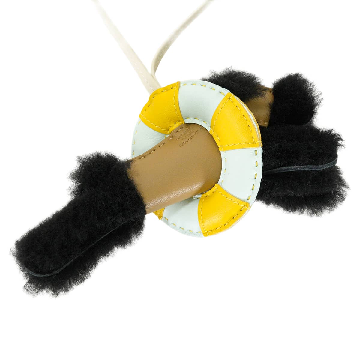 HERMES bag charm Buddy Dog A la Mer Noir (Black)/Dune/Craie/Jaune Naples/Peppermint Agneau Milo/Mouton Stamp G[BRAND NEW][Authentic]