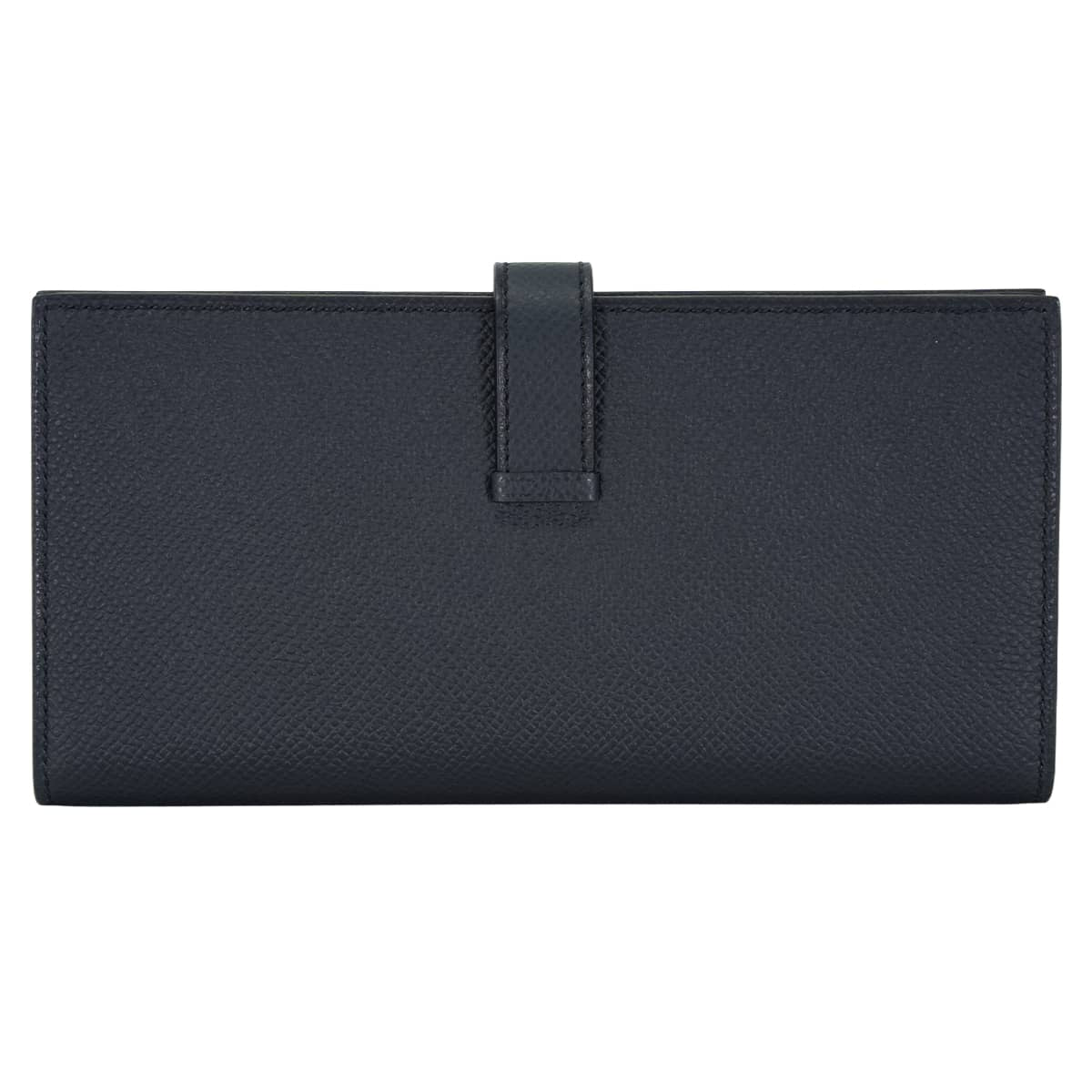 [Pre-loved] HERMES long wallet Bearn Soufflet Blue Indigo Veau Epsom Gold HW Stamp Ｂ[LIKE NEW][Authentic]