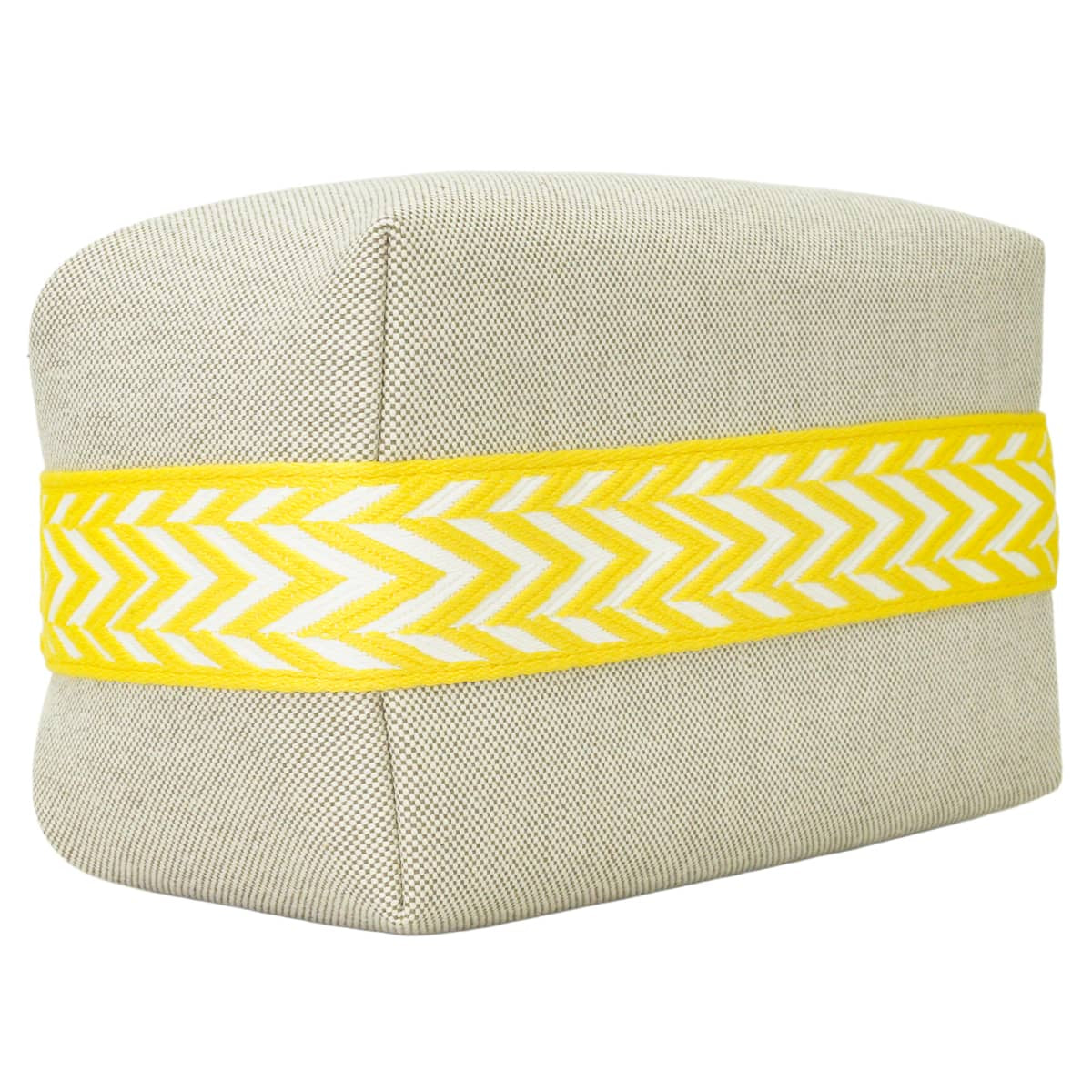 HERMES Handbag Bride a Brac PM Zigzag Jaune Citron Toile H Plume/Canvas Silver HW[EXCELLENT][Authentic]