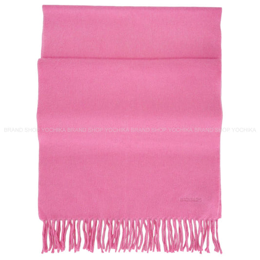 HERMES muffler Unie Brodee Rose Shocking Cashmere[EXCELLENT][Authentic]