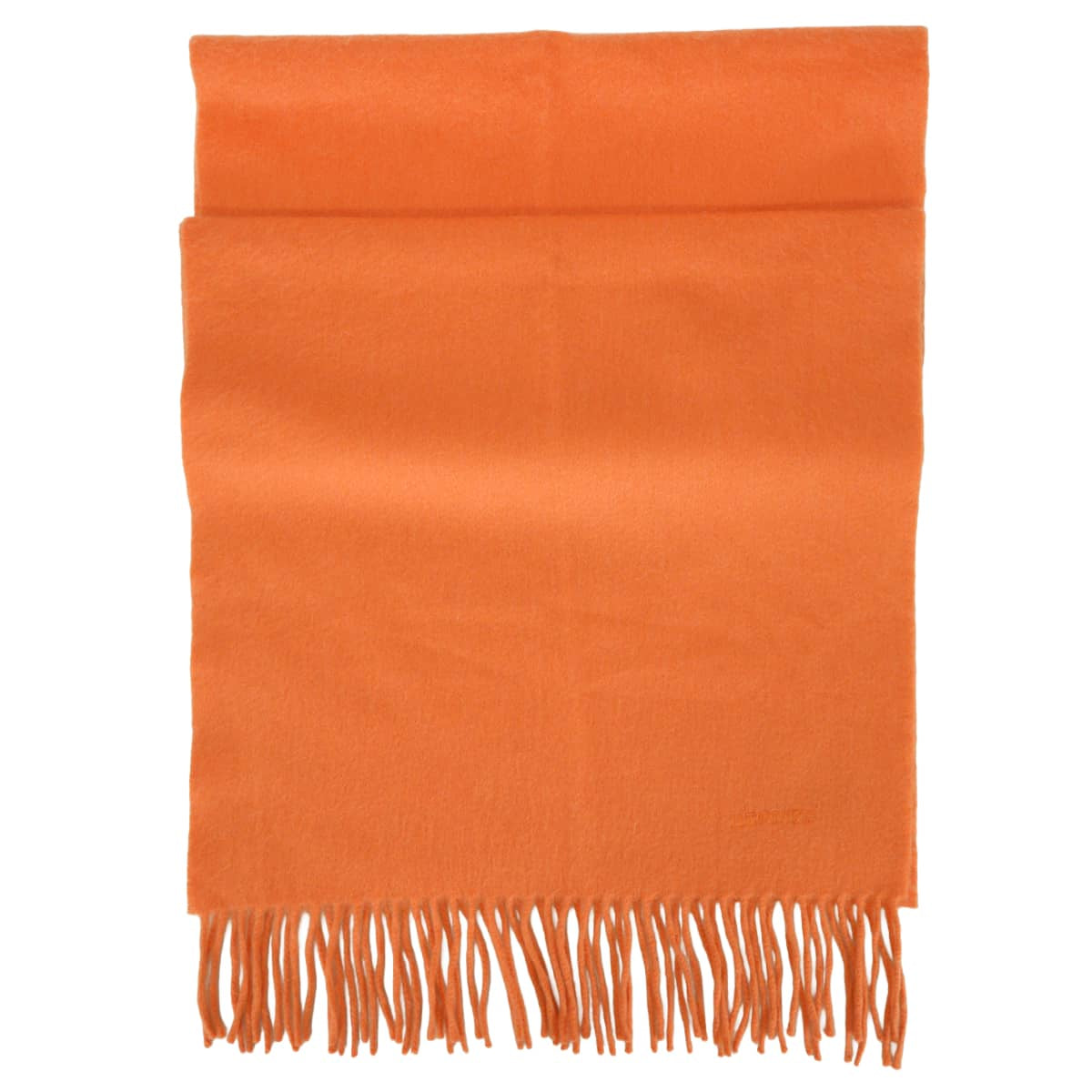 HERMES muffler Unie Brodee Orange Cashmere[EXCELLENT][Authentic]