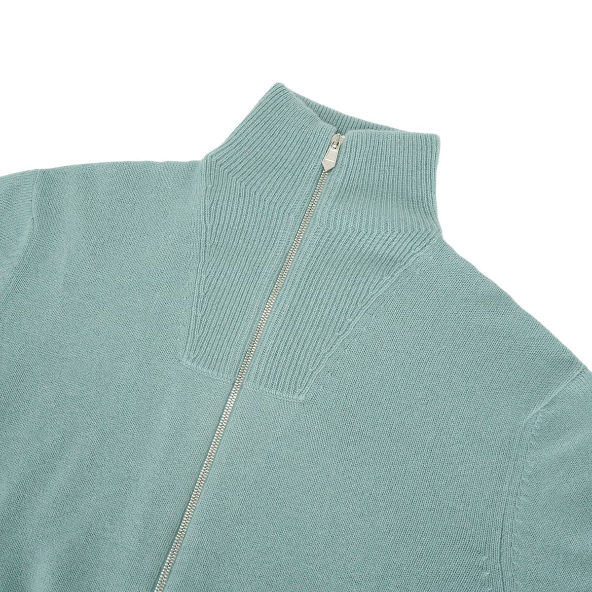 HERMES Knit Men's Full-Zip Maillon Chaine d'Ancre Blue Cashmere #XL[EXCELLENT][Authentic]