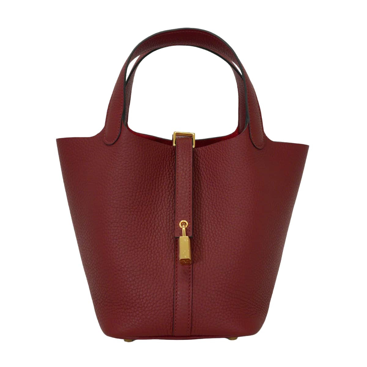HERMES Handbag Picotin Lock 18 PM Rouge H Taurillon Clemence Gold HW Stamp G[BRAND NEW][Authentic]