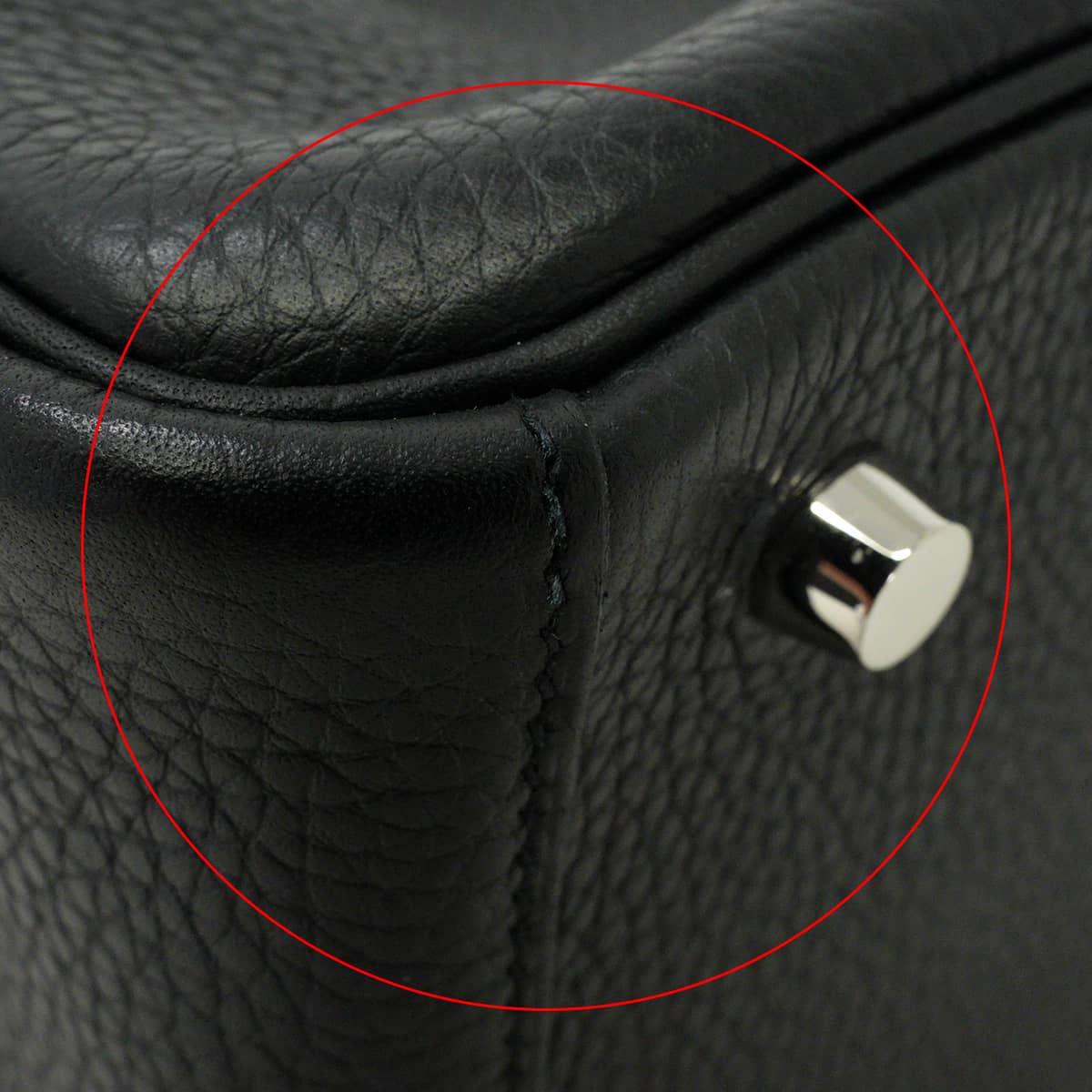 [Pre-loved] HERMES Shoulder bag Lindy 26 Noir (Black) Taurillon Clemence Silver HW Stamp C[USED SA][Authentic]