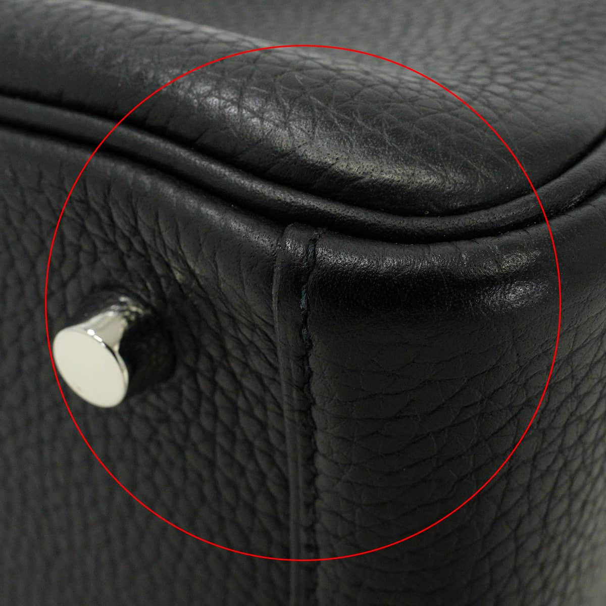 [Pre-loved] HERMES Shoulder bag Lindy 26 Noir (Black) Taurillon Clemence Silver HW Stamp C[USED SA][Authentic]