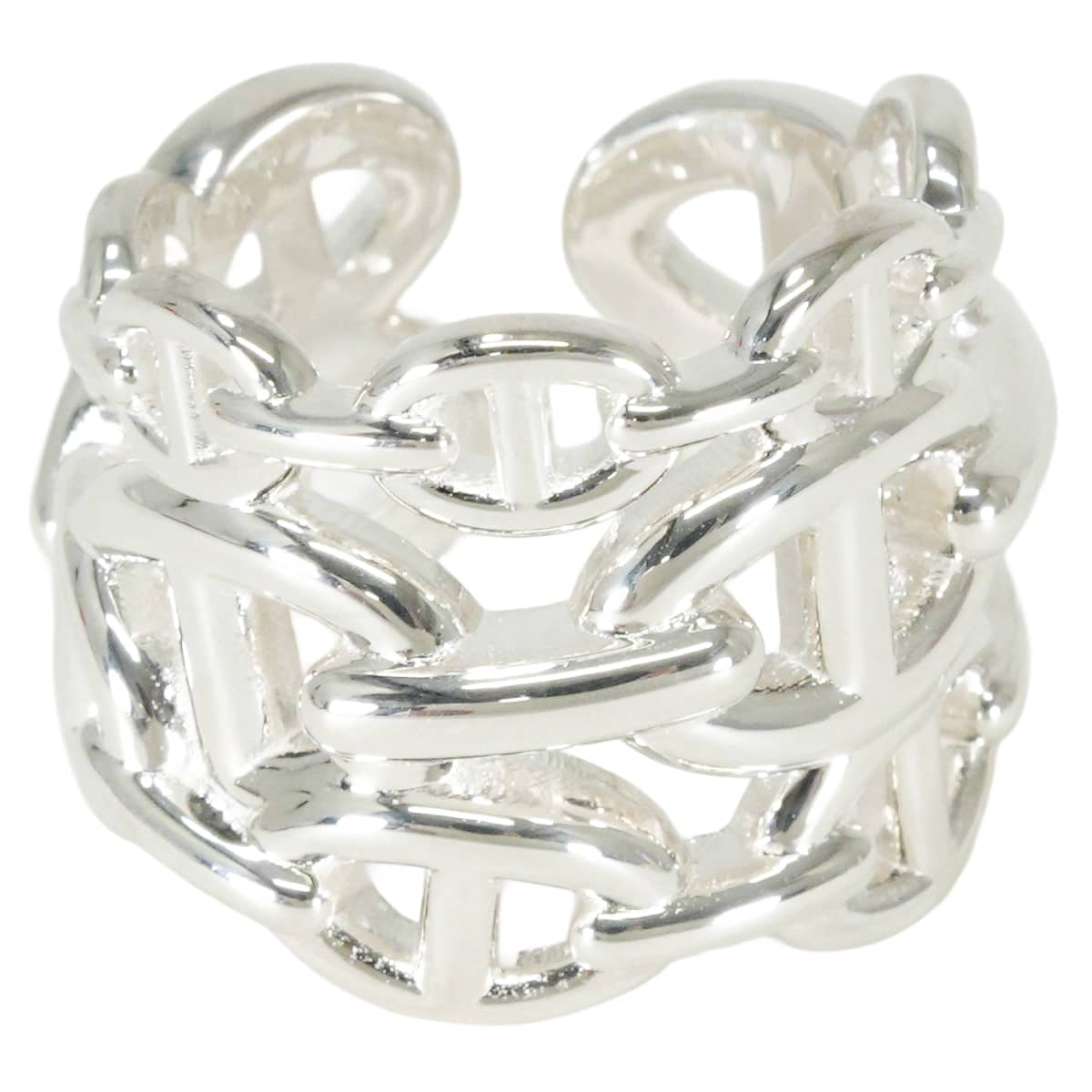 HERMES ring Chaine D'ancre Enchainee GM Silver Silver925 (SV925 Ag925) #54 H109506B00054[BRAND NEW][Authentic]