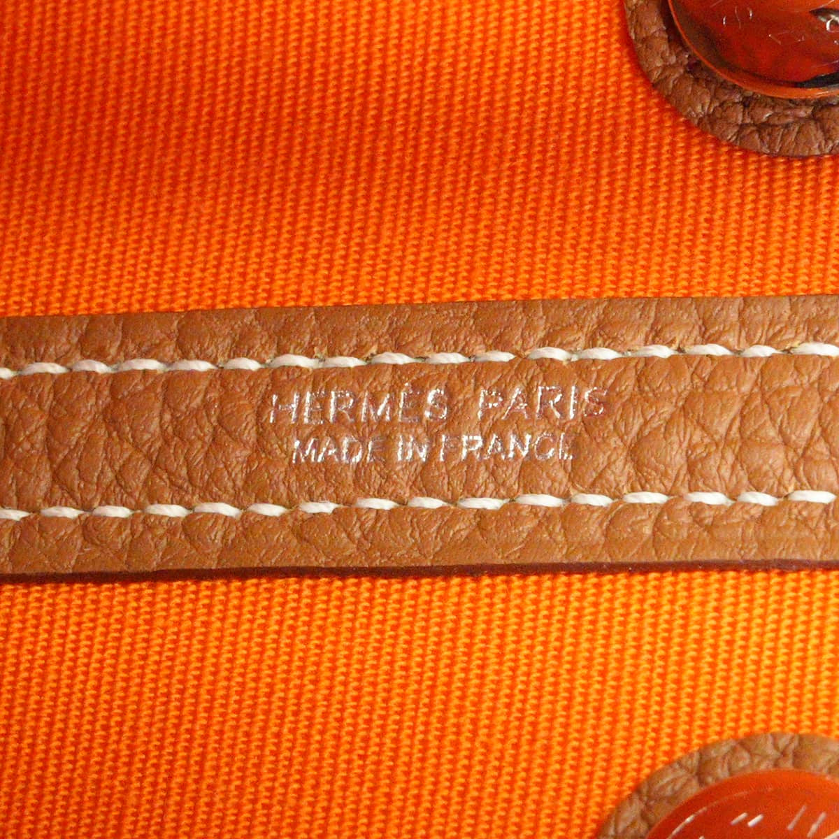 HERMES Handbag Neo Garden Party 23 Feu Orange/Gold Toile officier/Veau Negonda Silver HW Stamp G[BRAND NEW][Authentic]