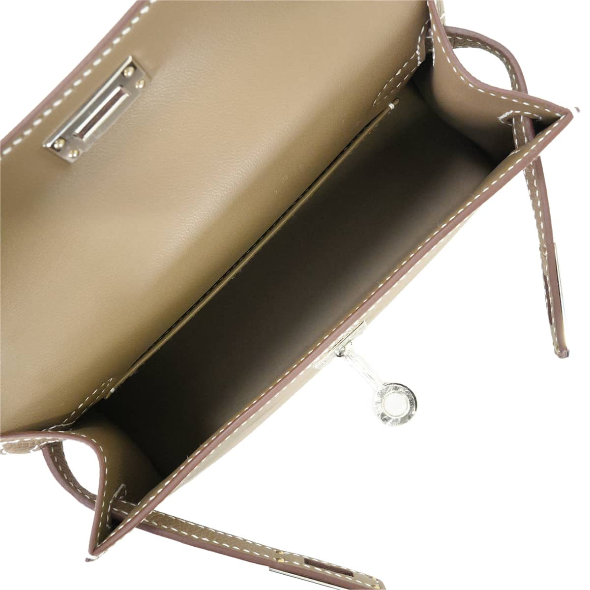 HERMES Shoulder bag Kelly mini 2 Kelly20 Etoupe Veau Epsom Silver HW Stamp G[BRAND NEW][Authentic]