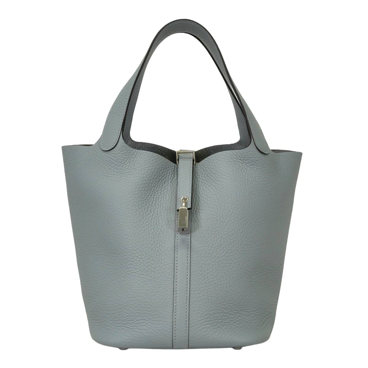 [Pre-loved] HERMES Handbag Picotin Lock 22 MM Gris Pantin Taurillon Clemence Silver HW Stamp G[LIKE NEW][Authentic]