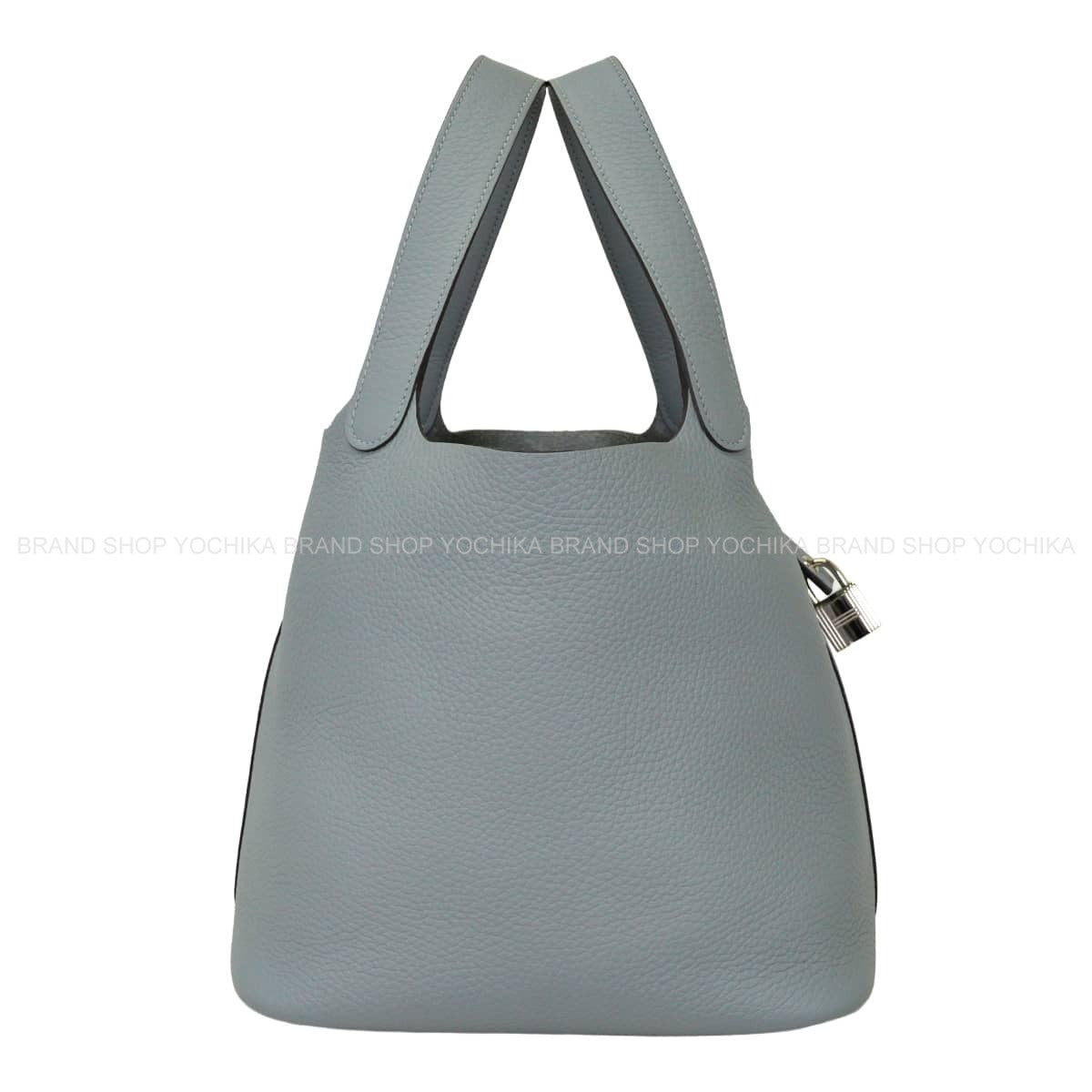 [Pre-loved] HERMES Handbag Picotin Lock 22 MM Gris Pantin Taurillon Clemence Silver HW Stamp G[LIKE NEW][Authentic]