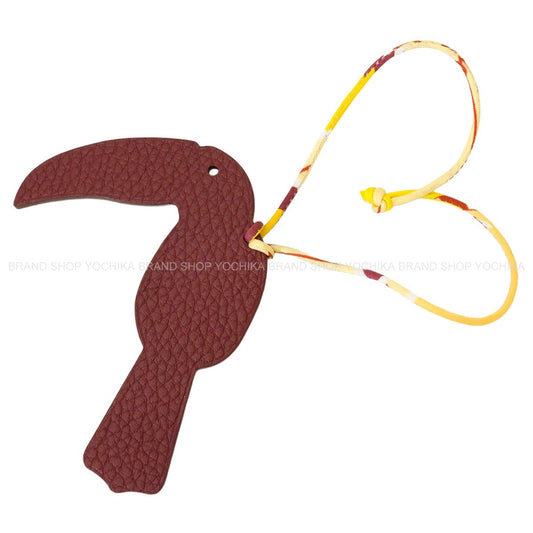 HERMES bag charm Petit H Toucan Rouge H/Terre Taurillon Clemence/Chevre Mysore[EXCELLENT][Authentic]