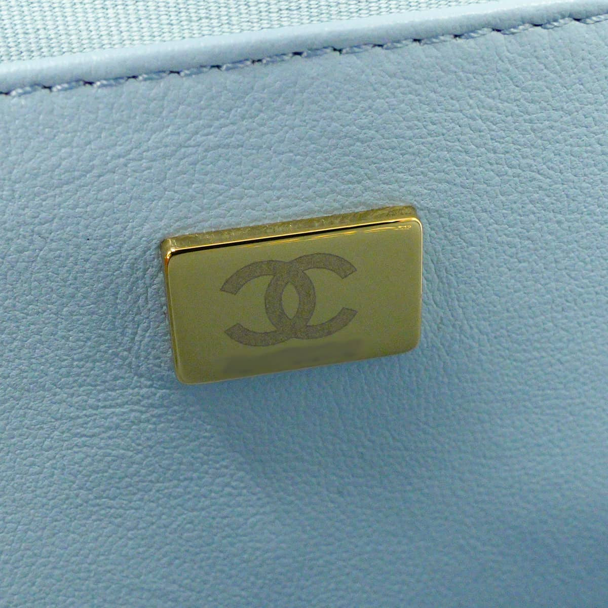 CHANEL Shoulder bag Heart shaped Matelasse Large ChainLight blue Lambskin Champagne Gold HW AS5764[ALMOST NEW][Authentic]