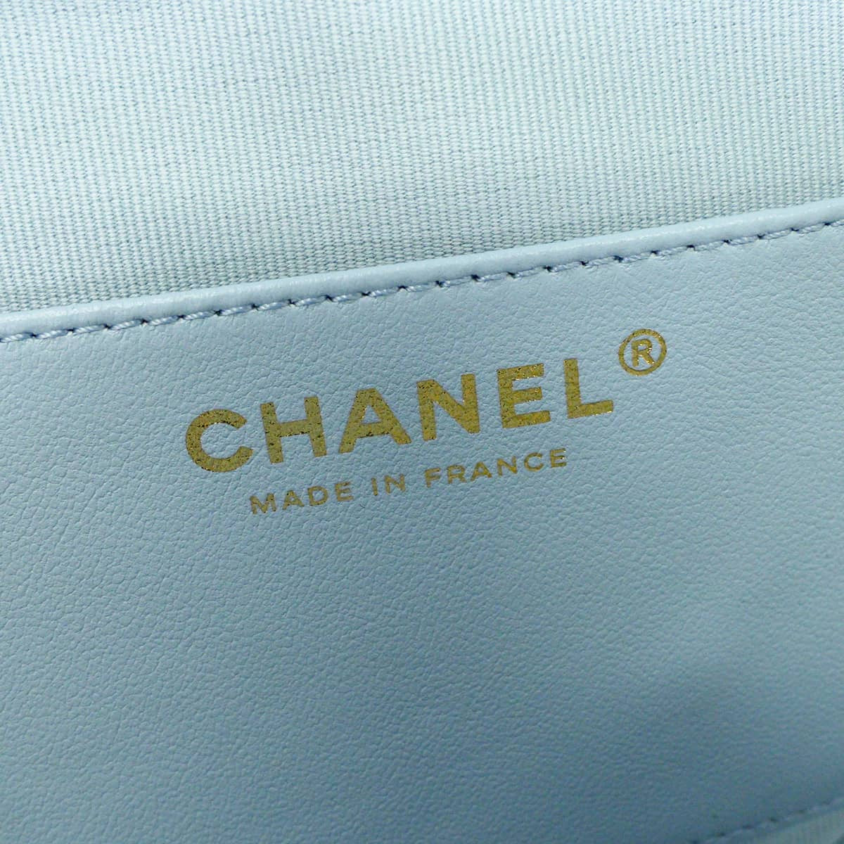 CHANEL Shoulder bag Heart shaped Matelasse Large ChainLight blue Lambskin Champagne Gold HW AS5764[ALMOST NEW][Authentic]
