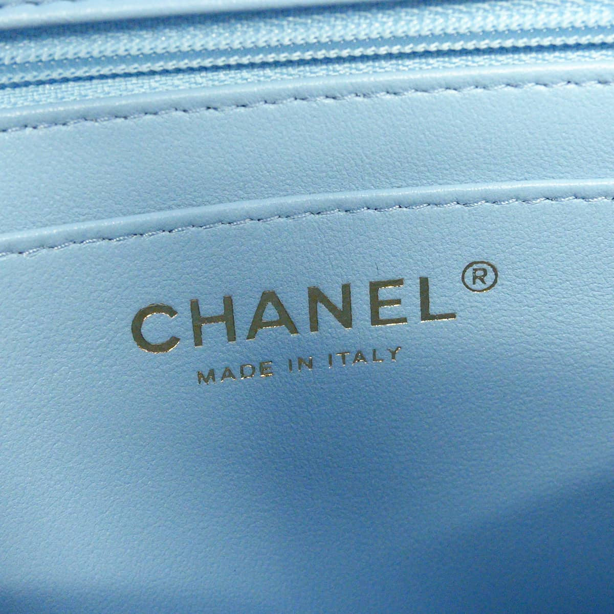 CHANEL Shoulder bag Mini Matelasse 20 Chain COCO MarkLight blue Lambskin Champagne Gold HW A69900[ALMOST NEW][Authentic]