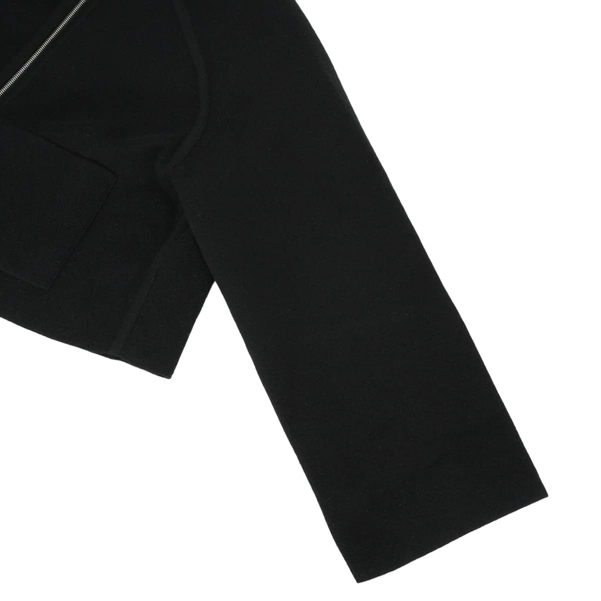 2023AW HERMES Plainly colored jacket Reversible zip closure flared sleeves and H-pattern Noir (Black) Cashmere/Cotton #40 Silver HW 4E2221D2[EXCELLENT][Authentic]