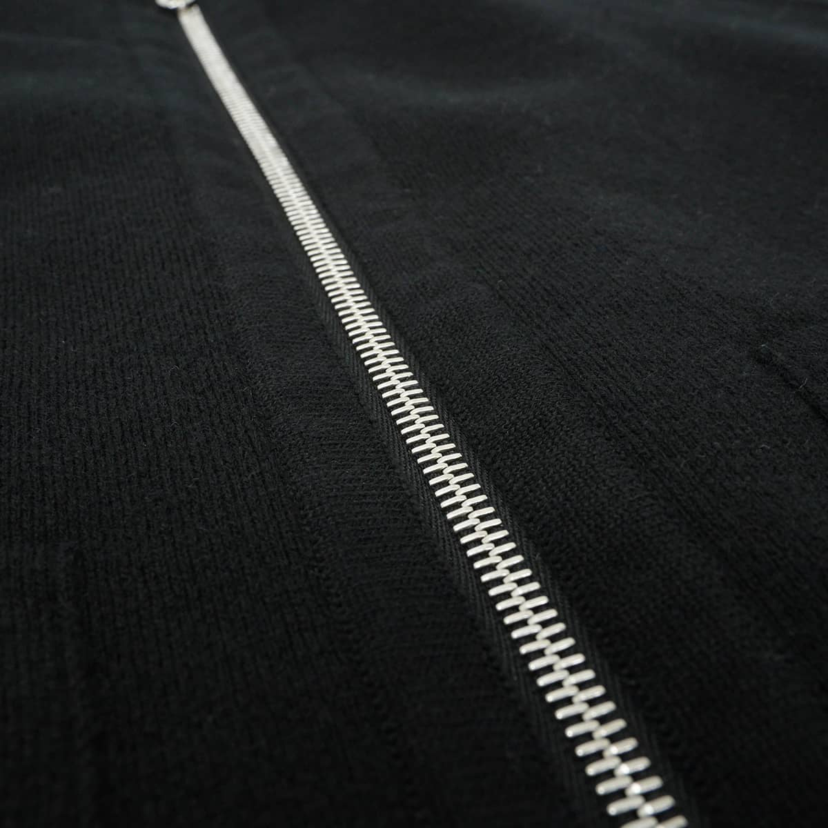 2023AW HERMES Plainly colored jacket Reversible zip closure flared sleeves and H-pattern Noir (Black) Cashmere/Cotton #40 Silver HW 4E2221D2[EXCELLENT][Authentic]