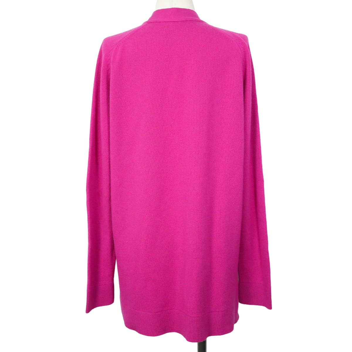 [Pre-loved] HERMES Cardigan Long-sleeved knit Pocket in Color Pink Cashmere #42[LIKE NEW][Authentic]