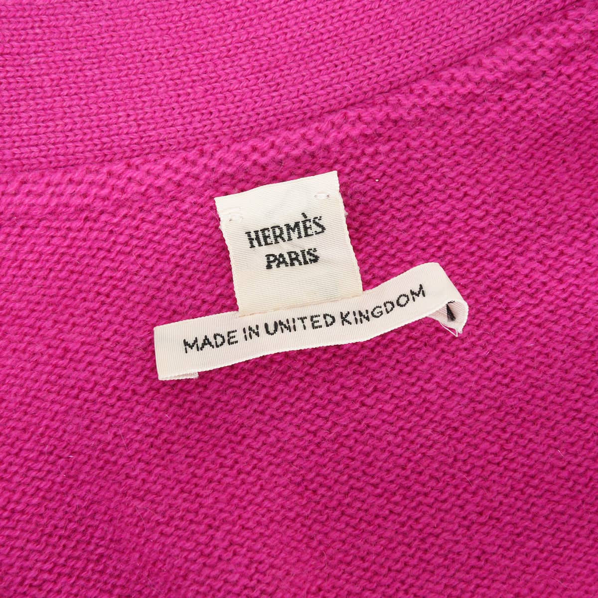 [Pre-loved] HERMES Cardigan Long-sleeved knit Pocket in Color Pink Cashmere #42[LIKE NEW][Authentic]