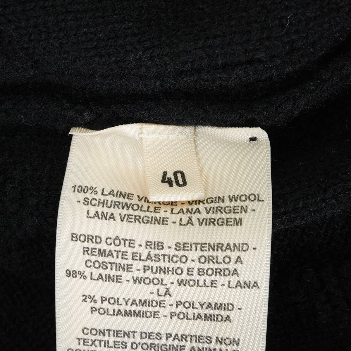 [Pre-loved] 2024SS HERMES Knit pullover hoodie with H motif Noir (Black) Wool #40 Silver HW 4E2623D3[LIKE NEW][Authentic]