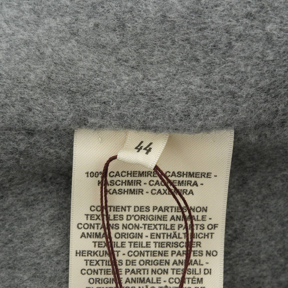 HERMES Vests Double-faced Crude Cell with belt Grey Cashmere #44 4H0101DA[EXCELLENT][Authentic]