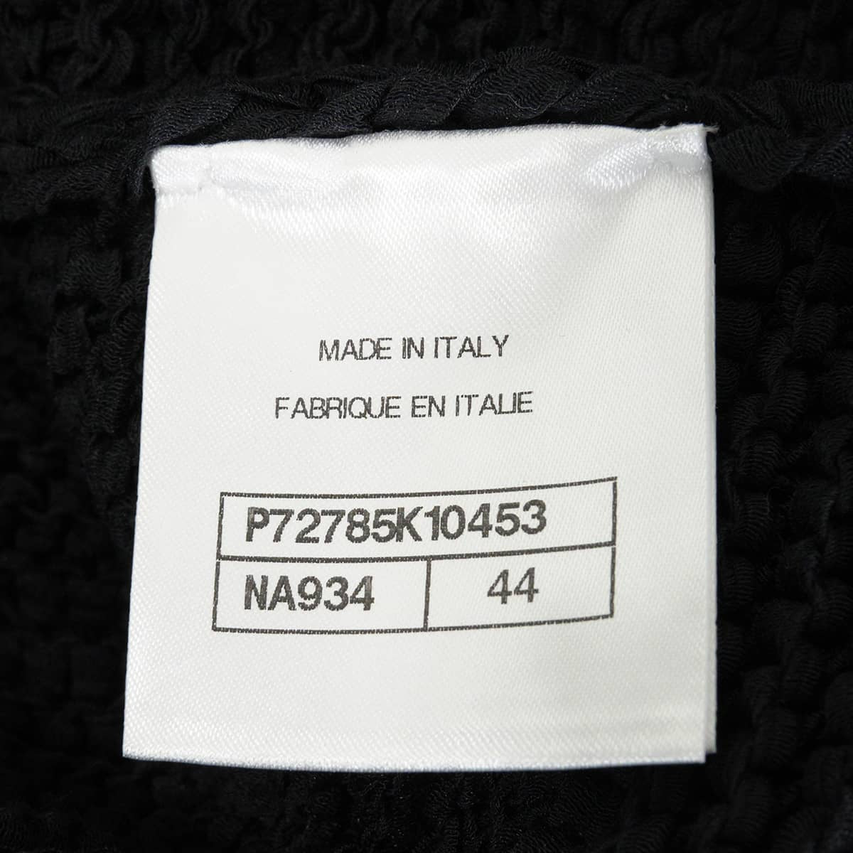 CHANEL Cardigan Short-sleeved for women COCO Mark logo glitter buttons Bicolor Noir (Black)/Blanc (White) Cotton polyamide #44 P72785[EXCELLENT][Authentic]