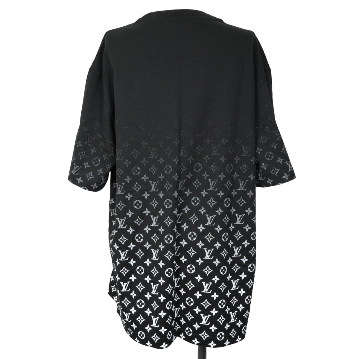 2023SS LOUIS VUITTON Short sleeve t shirt Monogram Gradient Noir (Black)/Blanc (White) Cotton #XXL RM232Q[EXCELLENT][Authentic]
