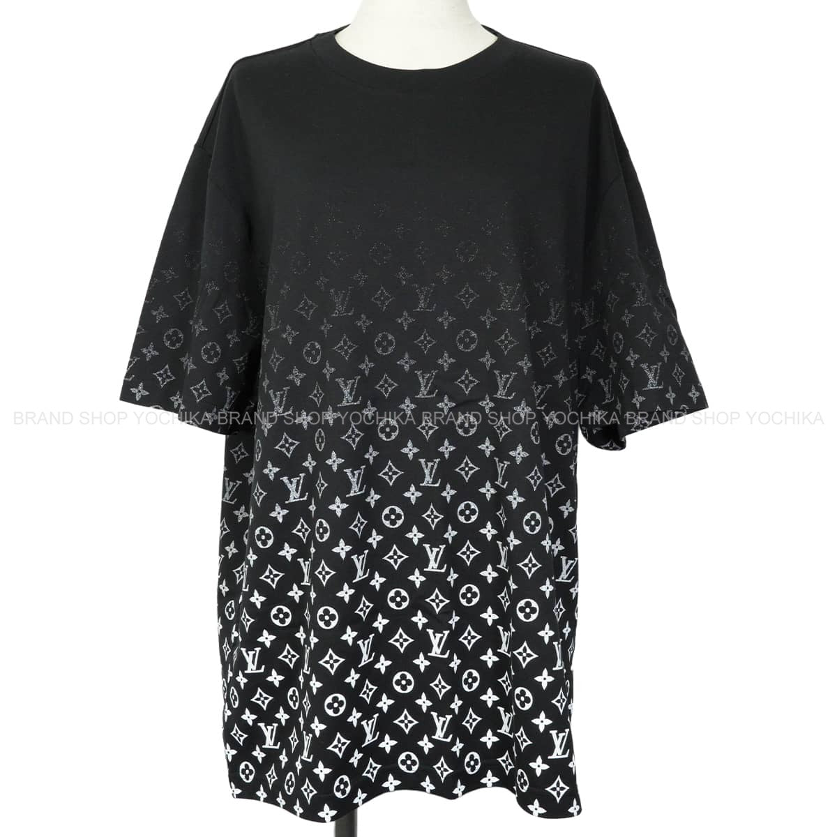 2023SS LOUIS VUITTON Short sleeve t shirt Monogram Gradient Noir (Black)/Blanc (White) Cotton #XXL RM232Q[EXCELLENT][Authentic]