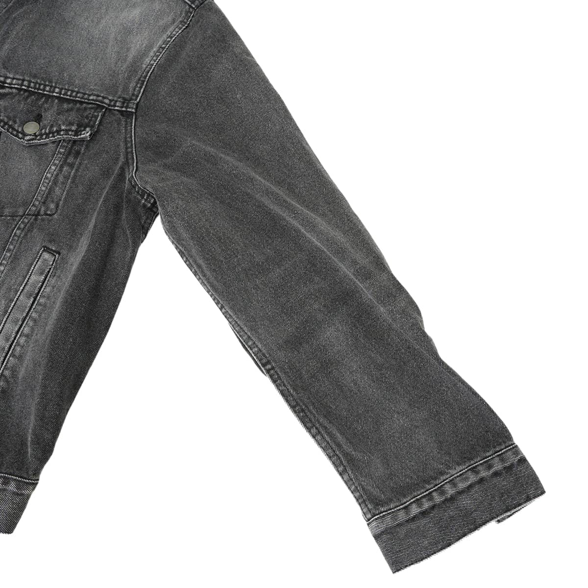 2017AW BALENCIAGA Denim jacket Women's Back Logo Grey Cotton #38 493609[EXCELLENT][Authentic]