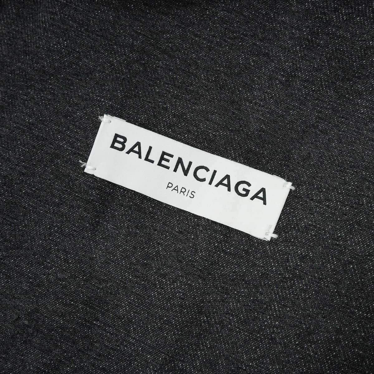 2017AW BALENCIAGA Denim jacket Women's Back Logo Grey Cotton #38 493609[EXCELLENT][Authentic]