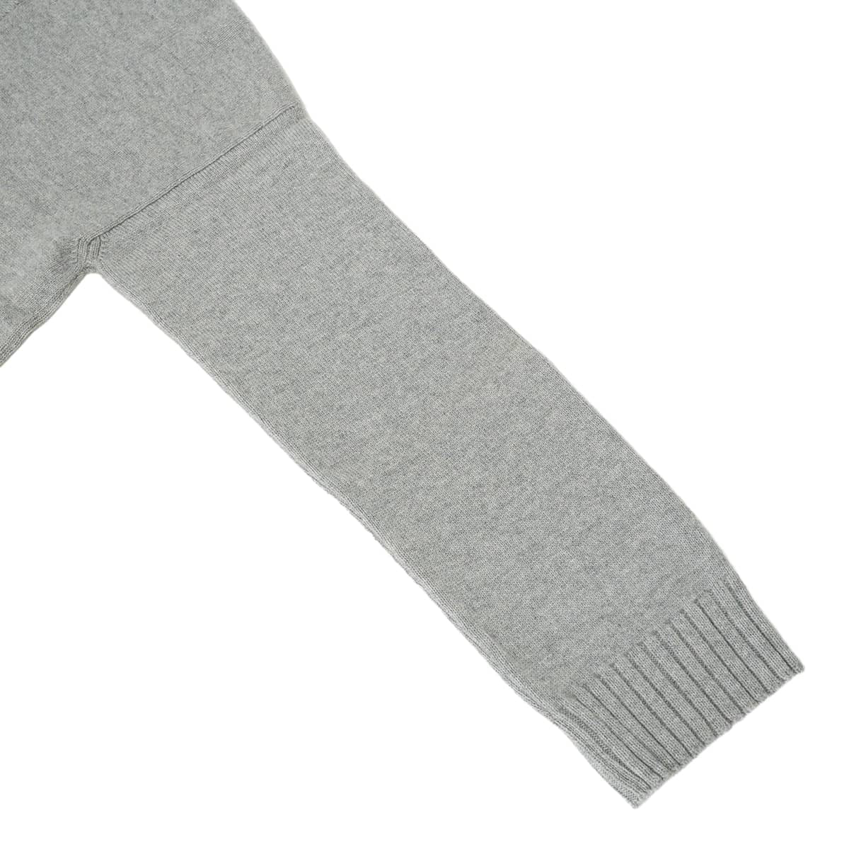2018AW HERMES One‐piece dress Women's V-neck dress with H charm Grey Cashmere #44[EXCELLENT][Authentic]