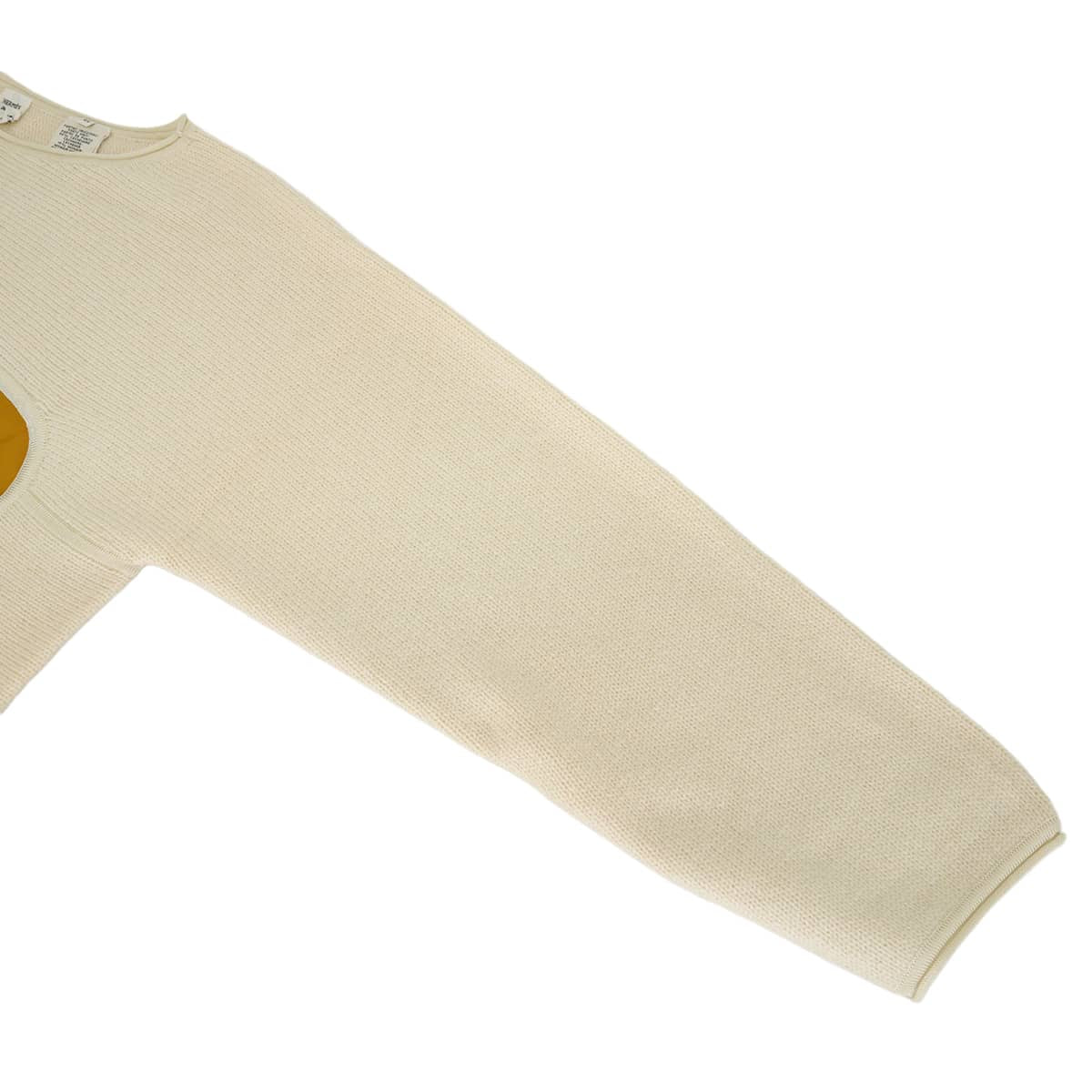 HERMES Sweater Women's Twillaine Long-Sleeve Sweater Boat Neck King Tiger Ivory Cashmere Mohair/Cotton #44[EXCELLENT][Authentic]