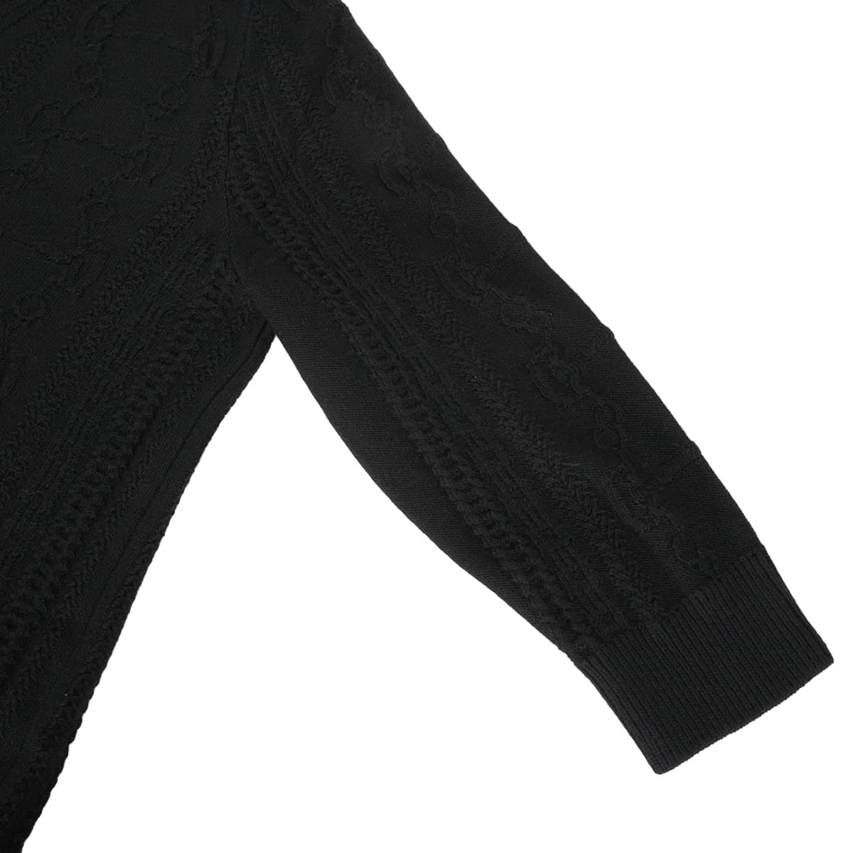 HERMES One‐piece dress Women's V-neck dress with horsebit detail Chaine d'Ancre design Noir (Black) Wool/Cashmere ＃44 2H2509D6[EXCELLENT][Authentic]