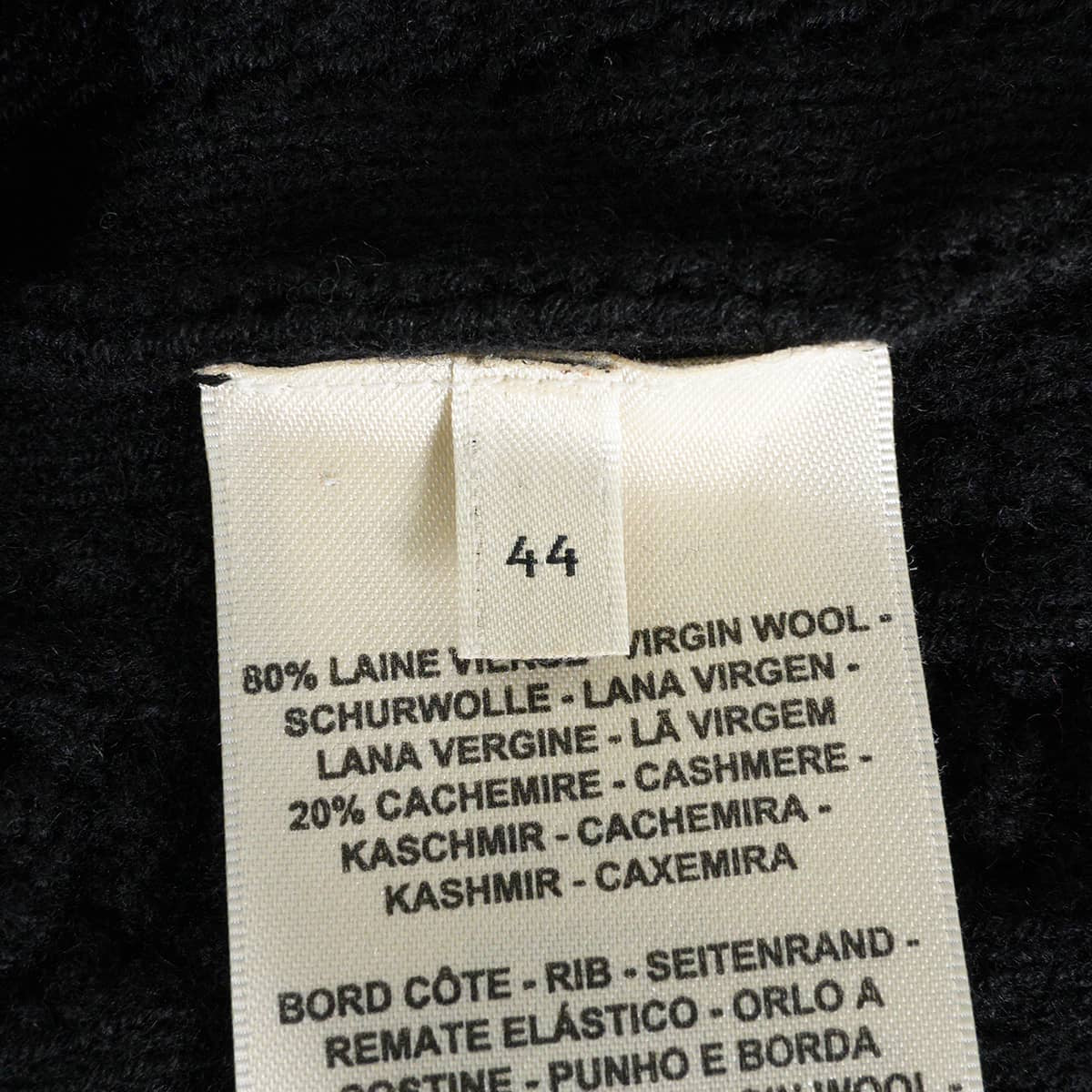 HERMES One‐piece dress Women's V-neck dress with horsebit detail Chaine d'Ancre design Noir (Black) Wool/Cashmere ＃44 2H2509D6[EXCELLENT][Authentic]