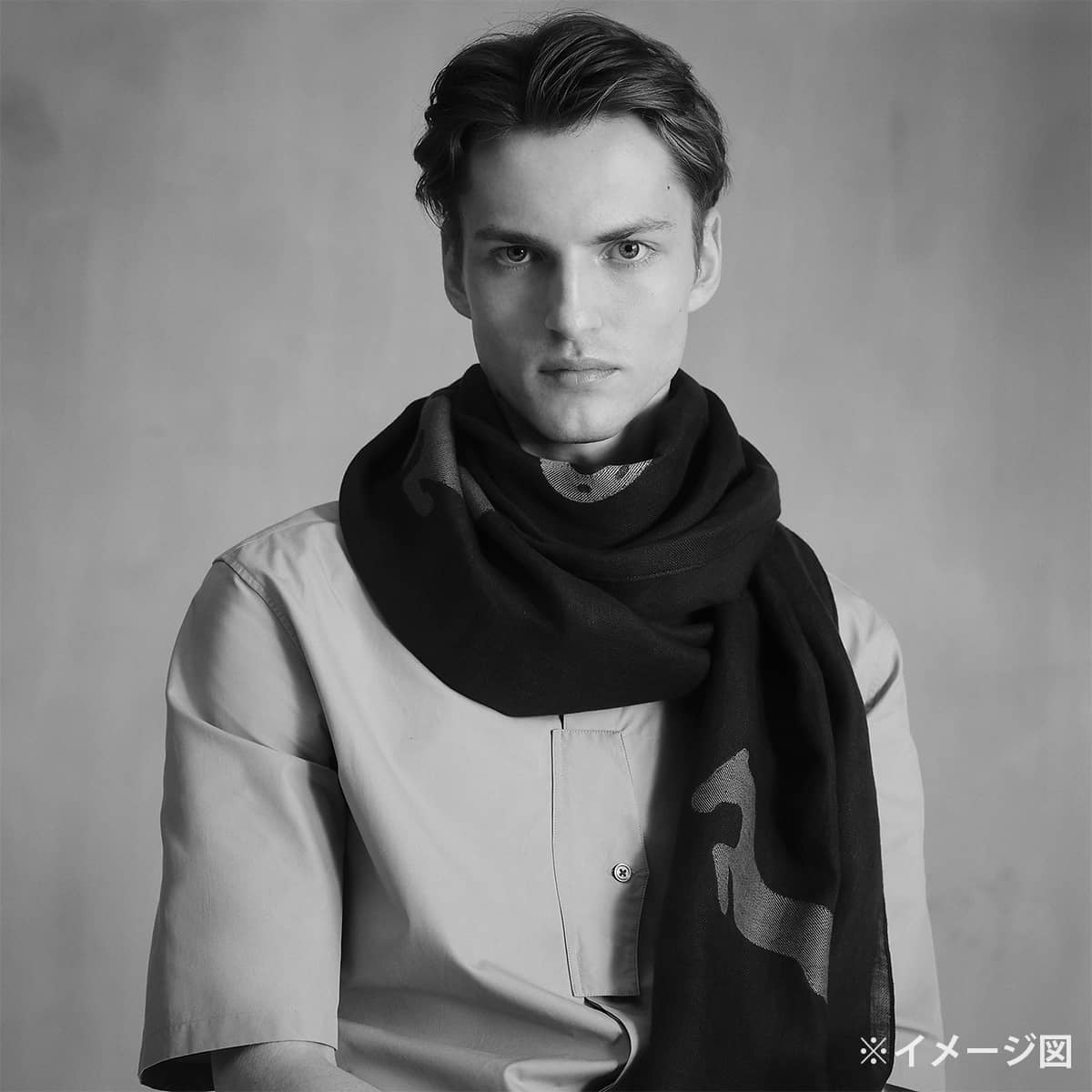 2025SS HERMES muffler Stole So Hermes Naturel Linen/Cotton H394831T[EXCELLENT][Authentic]