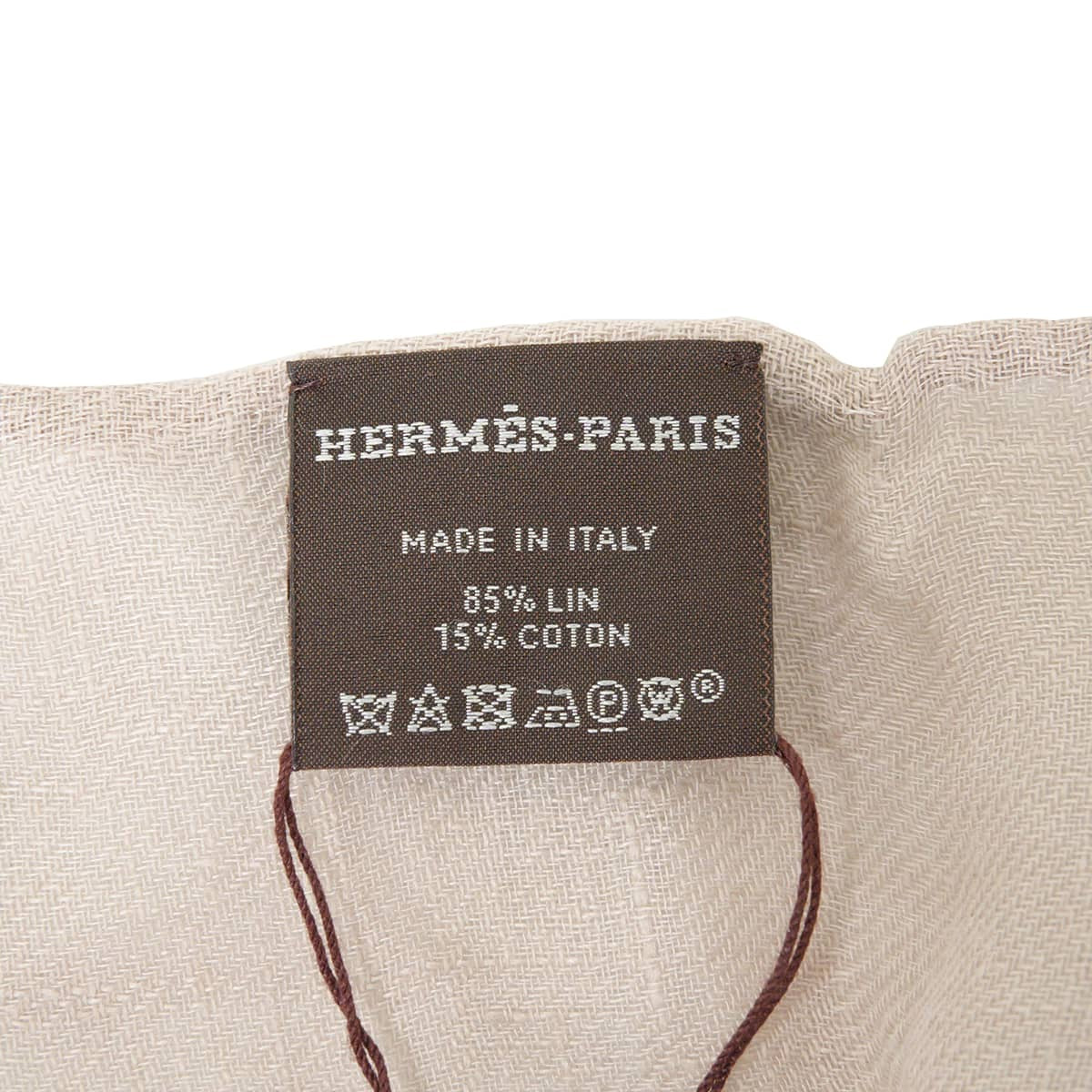 2025SS HERMES muffler Stole So Hermes Naturel Linen/Cotton H394831T[EXCELLENT][Authentic]