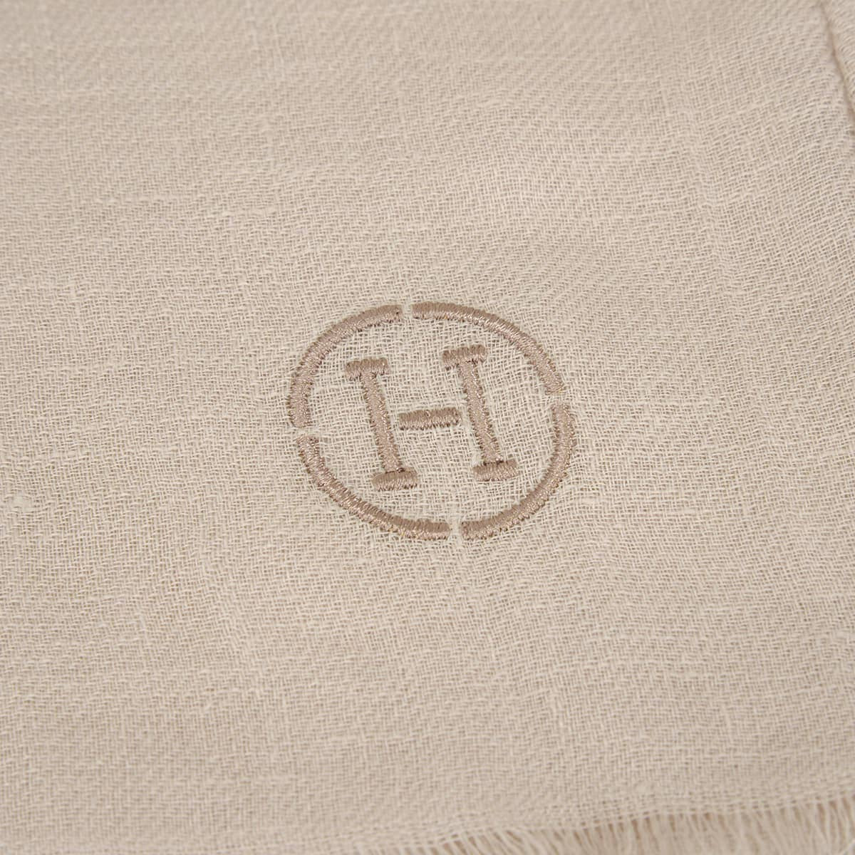 2025SS HERMES muffler Stole So Hermes Naturel Linen/Cotton H394831T[EXCELLENT][Authentic]