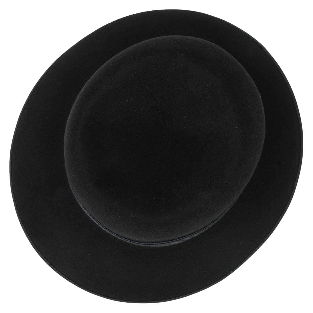HERMES hat Fedora hat Nico Grosgrain #59 Noir (Black) Feutre(Felt) 162027N[EXCELLENT][Authentic]