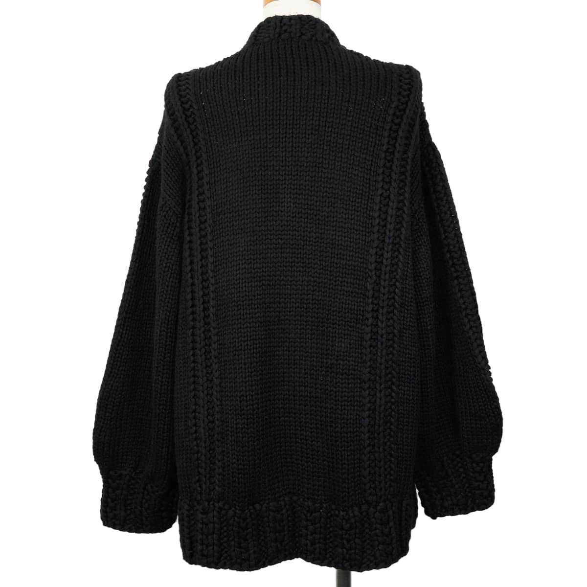 2022SS CHANEL Cardigan Long-sleeved knit COCO Mark buttons Noir (Black) Cotton/Silk #40 P72727[ALMOST NEW][Authentic]