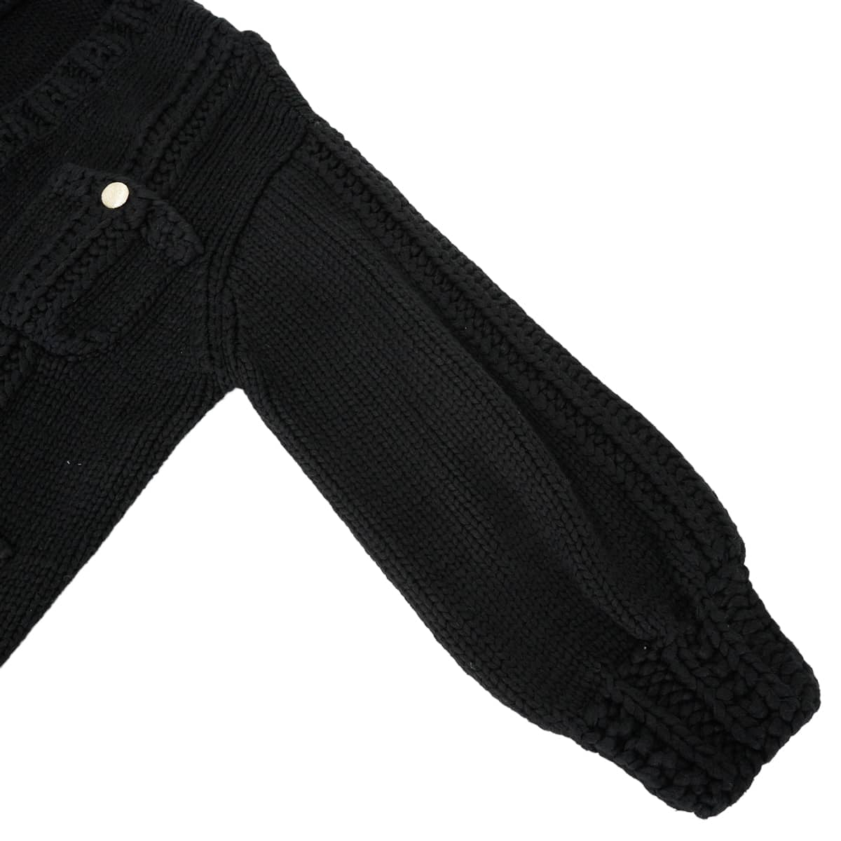 2022SS CHANEL Cardigan Long-sleeved knit COCO Mark buttons Noir (Black) Cotton/Silk #40 P72727[ALMOST NEW][Authentic]