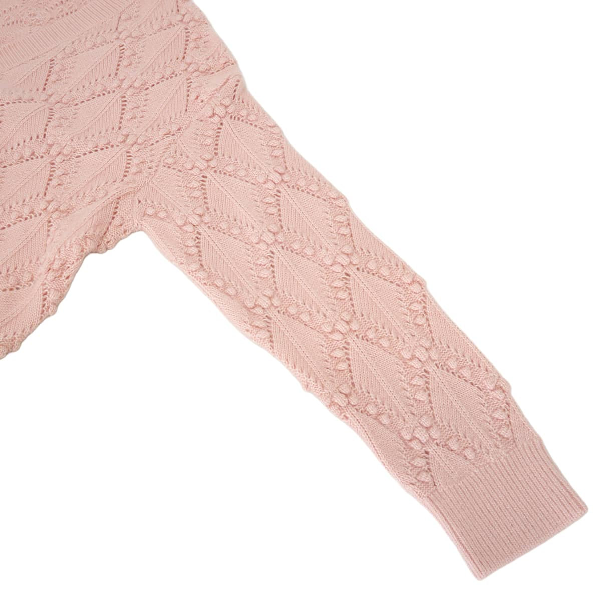 2021AW CHANEL Cardigan Women's long-sleeved COCO Mark heart rhinestone buttonsLight pink Silk/Cashmere #44 Silver HW P71400[EXCELLENT][Authentic]