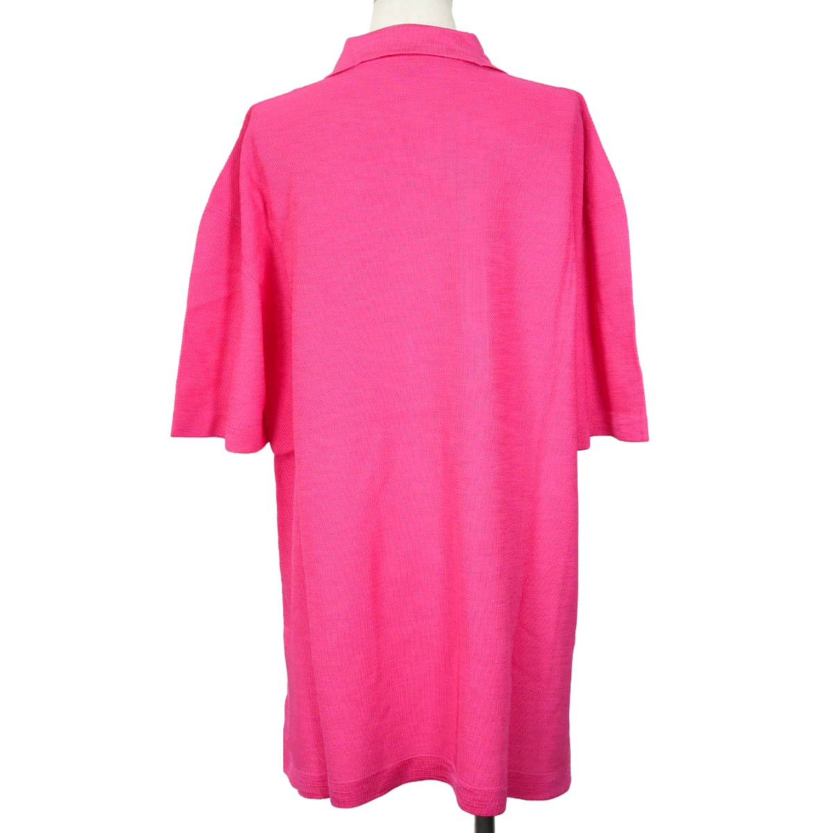2021SS CHANEL One‐piece dress short-sleeved tunic dress COCO Mark logo buttons lace pockets Pink Viscose/Nylon/Polyurethane #42 Gold HW P70430[EXCELLENT][Authentic]