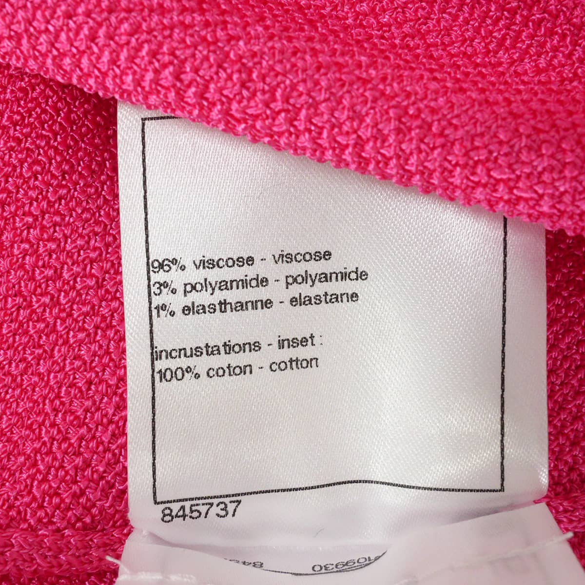 2021SS CHANEL One‐piece dress short-sleeved tunic dress COCO Mark logo buttons lace pockets Pink Viscose/Nylon/Polyurethane #42 Gold HW P70430[EXCELLENT][Authentic]