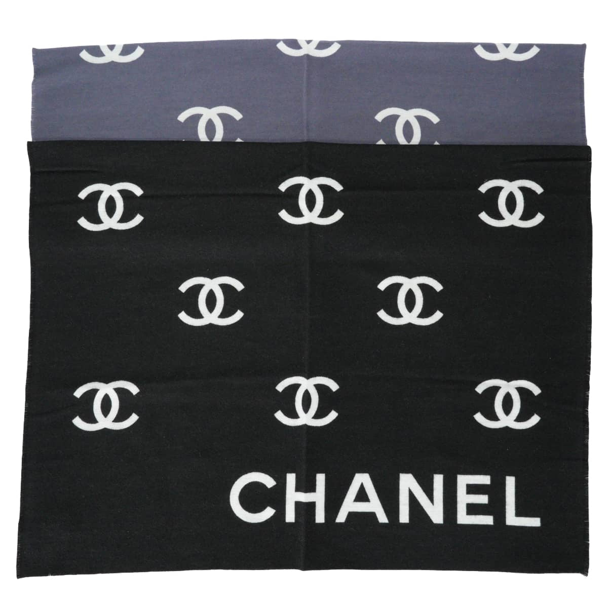 2025 Cruise CHANEL Stall Logo COCO Mark Grey/Noir (Black)/Blanc (White) Wool/Cotton/Silk AAA639[EXCELLENT][Authentic]