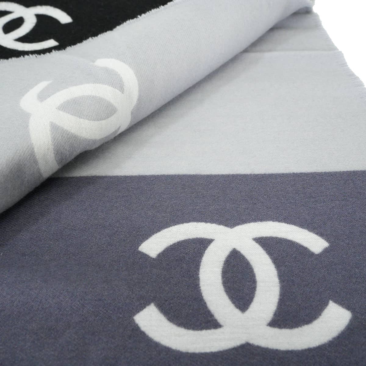 2025 Cruise CHANEL Stall Logo COCO Mark Grey/Noir (Black)/Blanc (White) Wool/Cotton/Silk AAA639[EXCELLENT][Authentic]
