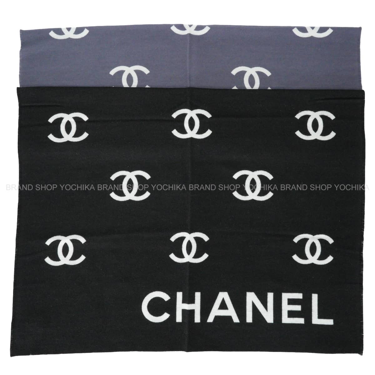 2025 Cruise CHANEL Stall Logo COCO Mark Grey/Noir (Black)/Blanc (White) Wool/Cotton/Silk AAA639[EXCELLENT][Authentic]
